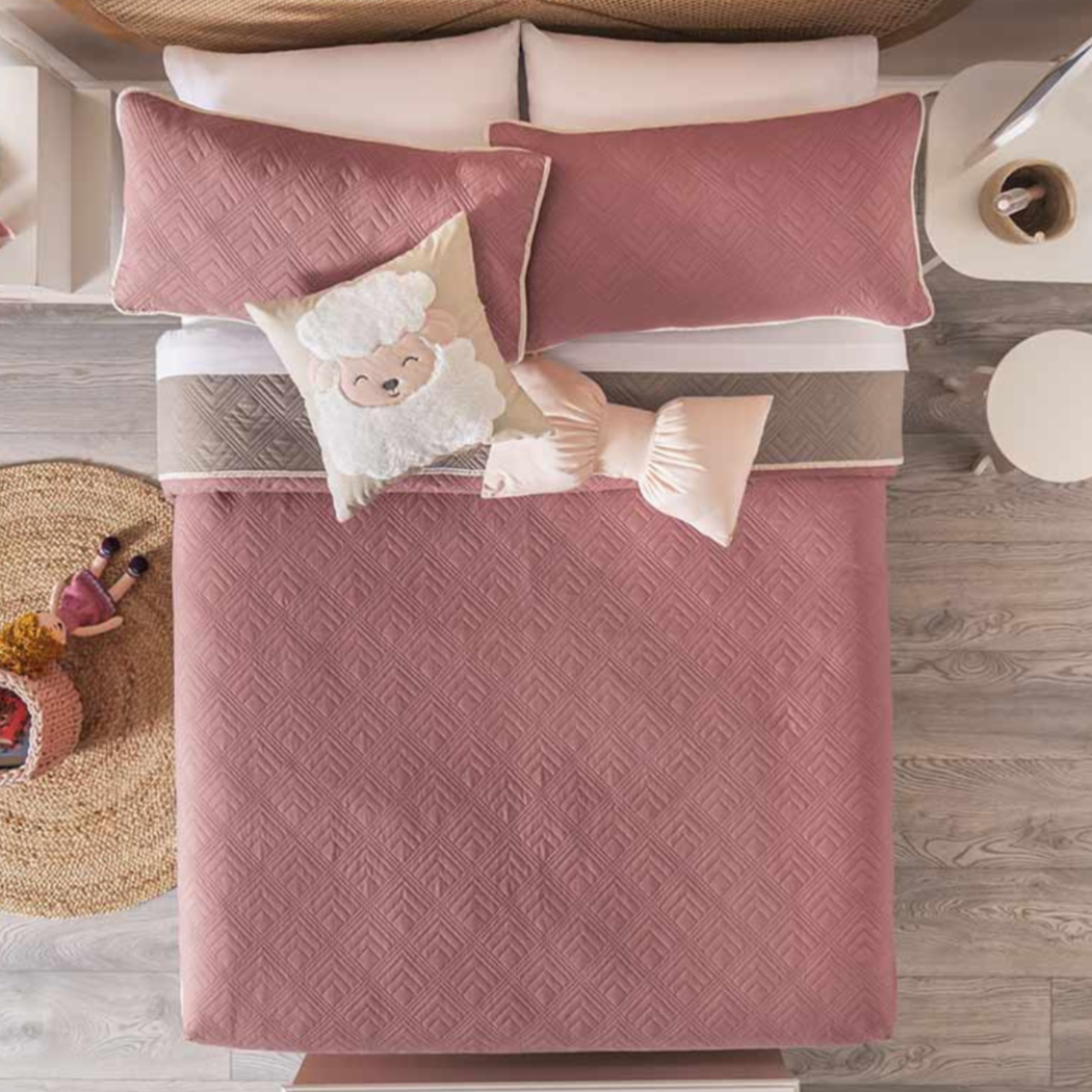 Edredón Ligero Mat Novo Deep Rose 43864 Vianney