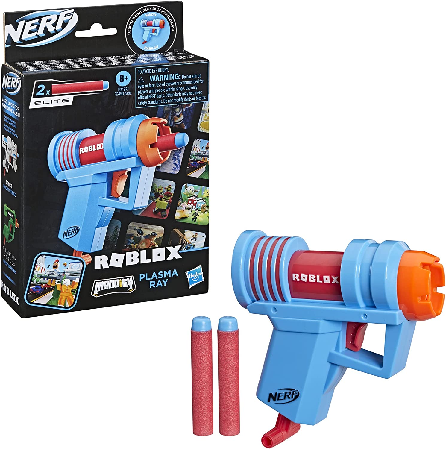 Nerf Roblox Mad City Plasma Ray Con 2 Dardos Elite