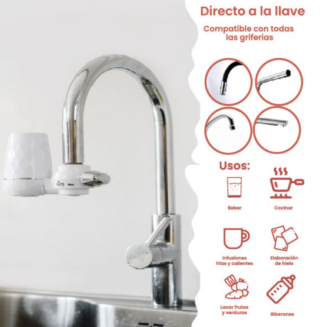 Filtro Purificador de Agua directo a la llave ultracompacto PURA Mini