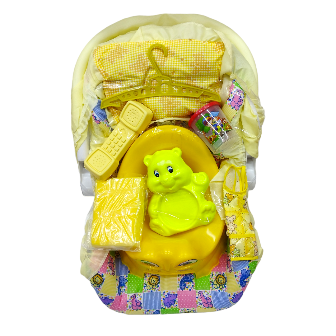 Silla Portabebé Mecedora Con Funda Y 7 Accesorios De Regalo