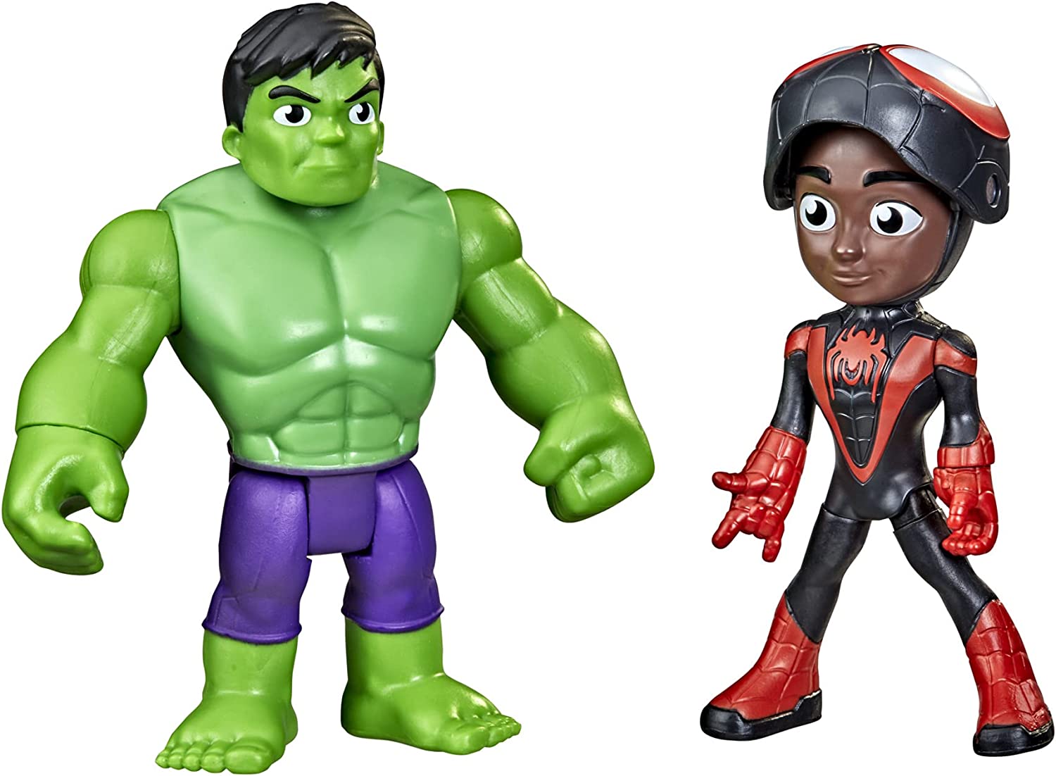 Figura Spidey Amazing Friends Hulk Y Miles Morales Spiderman