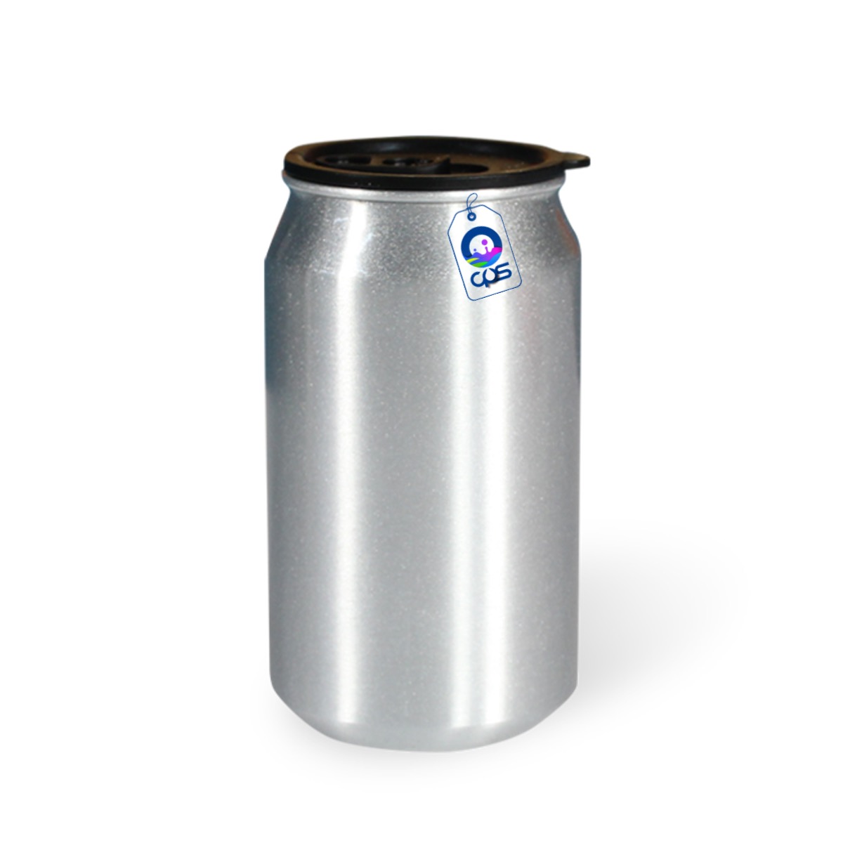 Lata de 350 ml. con tapa de silicón para sublimar..