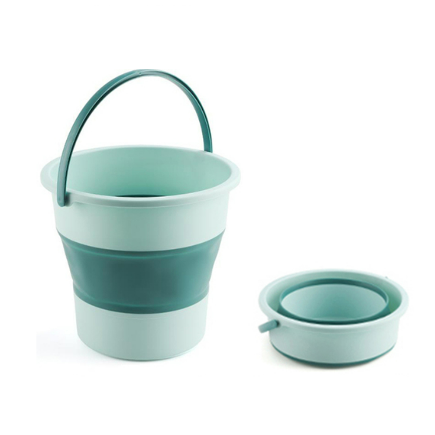 Cubeta Plegable Turquesa 10 L Agua Cubo Limpieza Hogar Retractil