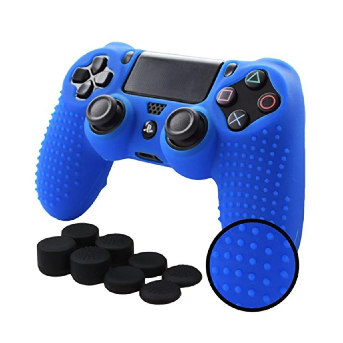 Funda Texturizada Silicona Compatible Playstation 4 (Azul)