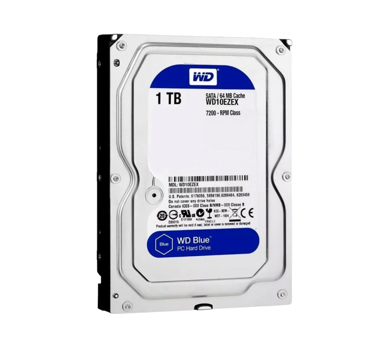 Disco Duro Interno, WD10EZEX, Blue 3.5, Pulgadas, 1TB, SATA III, 6 Gbit/s, 7200RPM, 64MB Cache