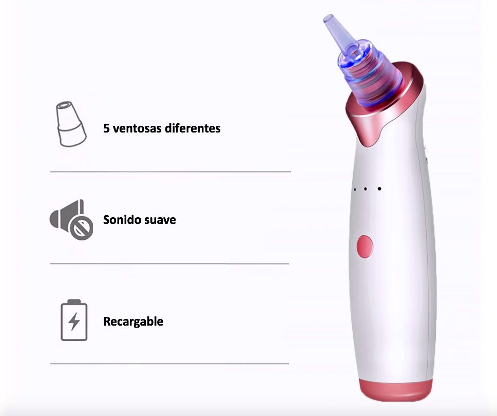 Kit de cepillo limpiador facial eléctrico 5 en 1 y succionador de puntos negros