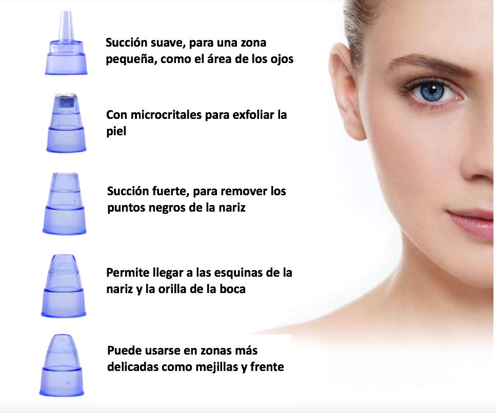 Kit de cepillo limpiador facial eléctrico 5 en 1 y succionador de puntos negros
