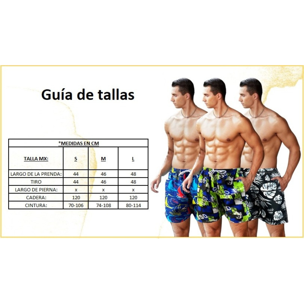 Shorts Hombre Verano Short Playa Traje Baño Con Forro Malla