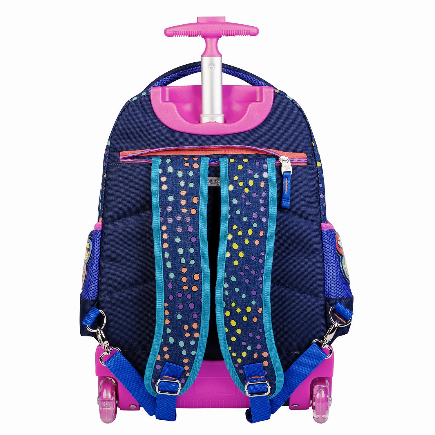 Mochila Grande Chenson con Baston y Ruedas Happy Girl Emoji hg62973-9