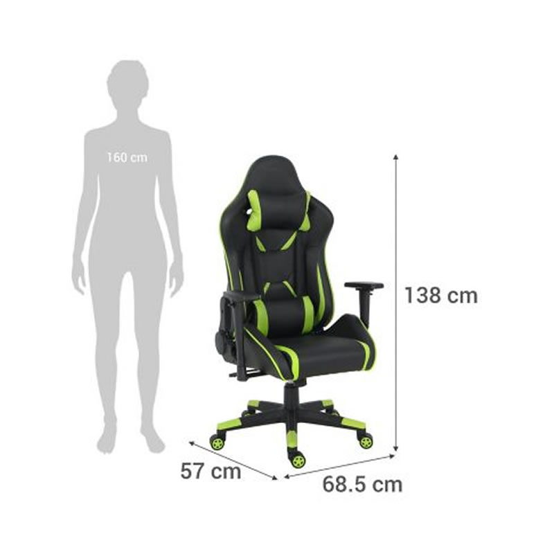 Silla Gamer Con Rueditas Just Home Collection 878938X SMAC