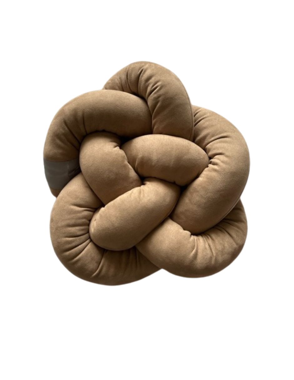 Cojín nudo decorativo para sala o recámara Copo de Luna chico.