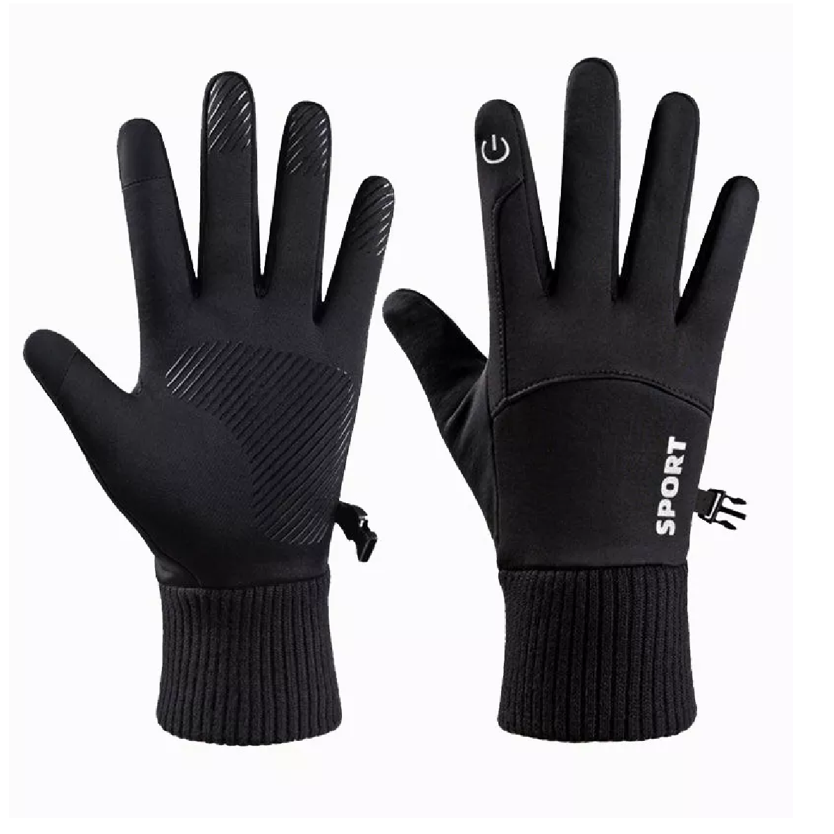 Guantes De Moto Impermeables Y Fríos Touch Sports Negro M