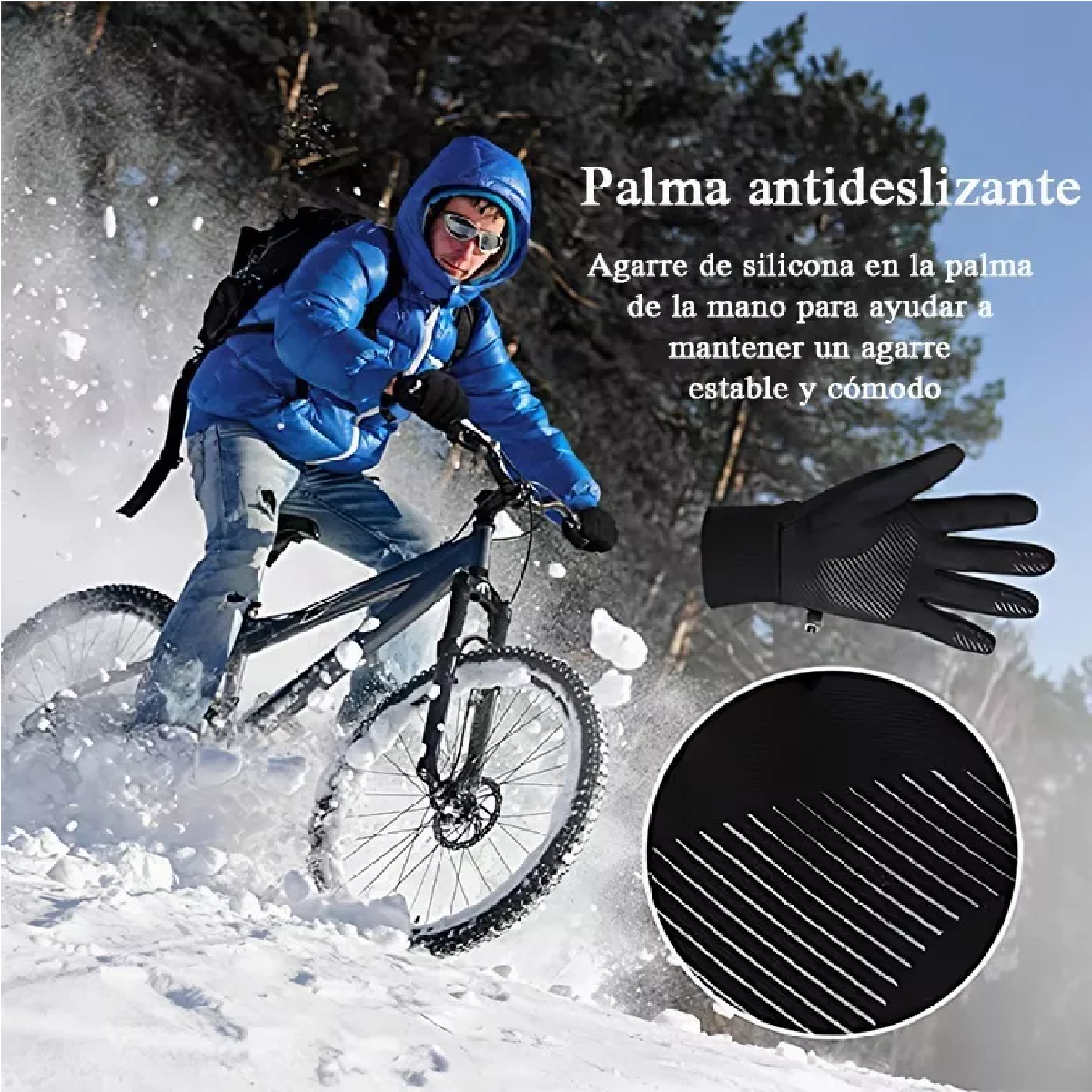 Guantes De Moto Impermeables Y Fríos Touch Sports Negro M