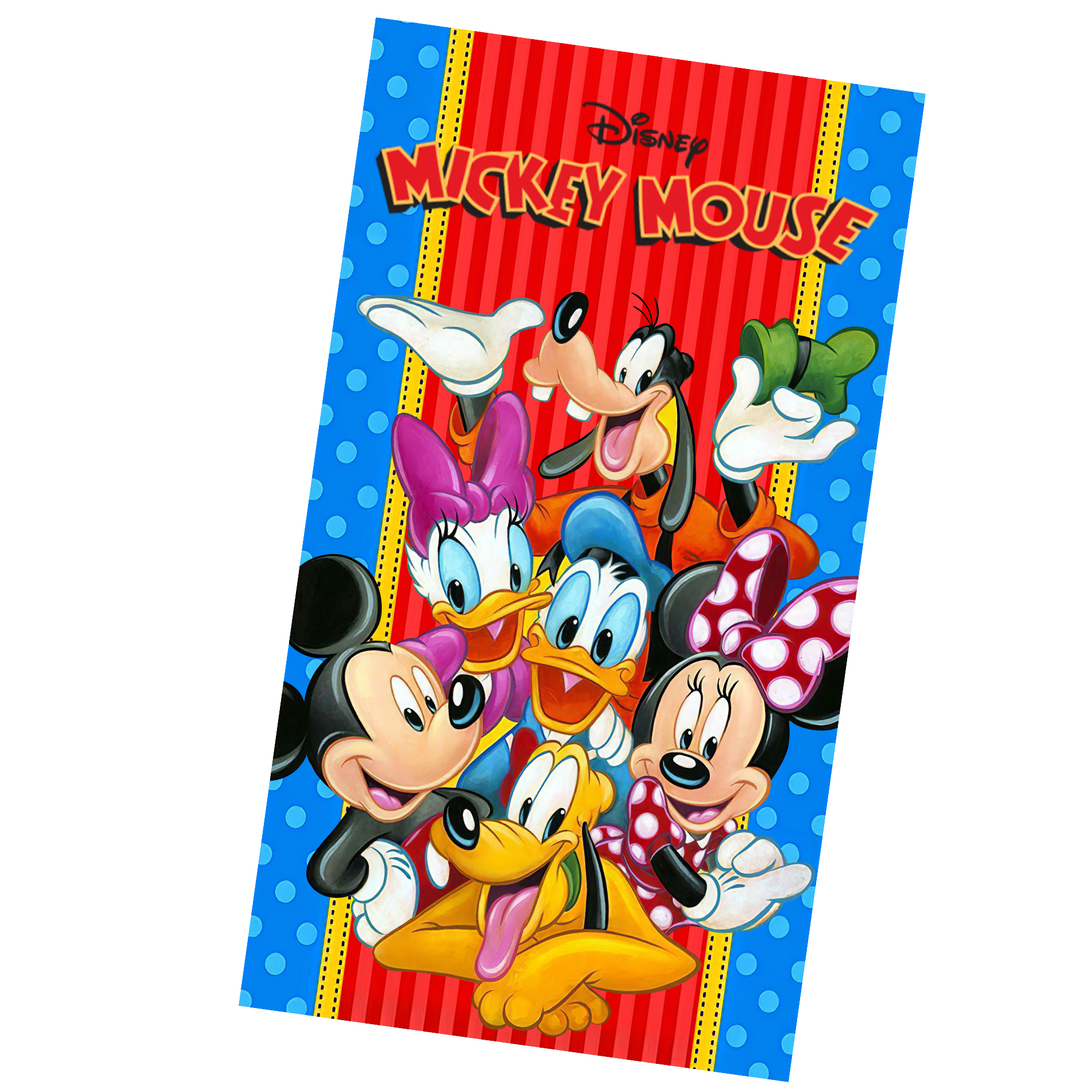 Toalla De Baño Diseño Mickey Mouse Play House Microfibra de Poliéster