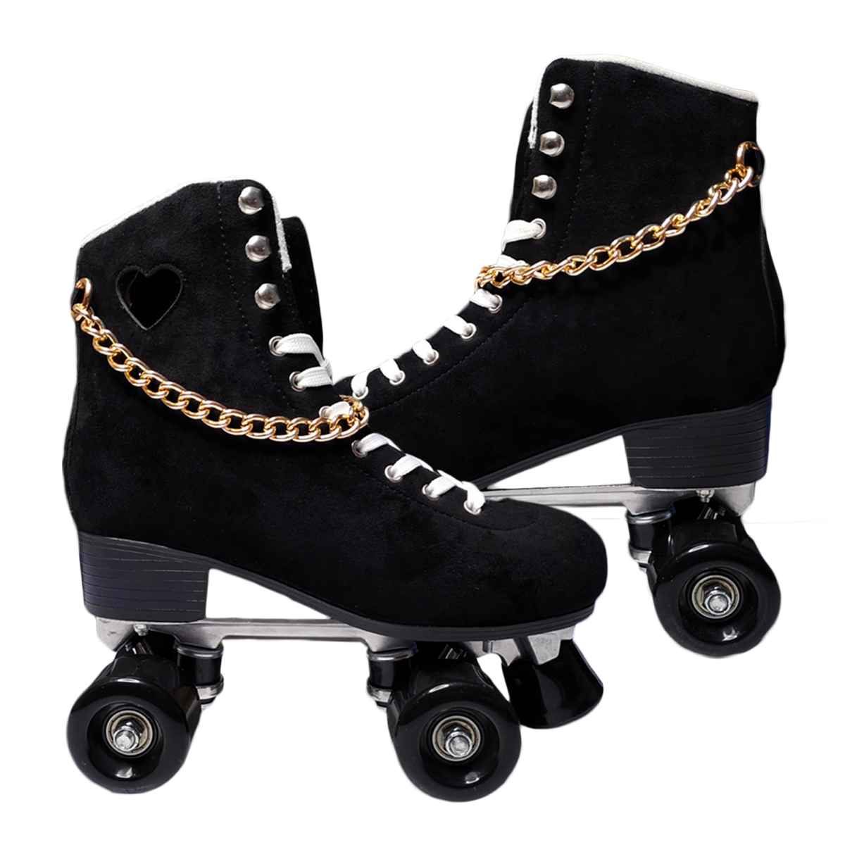 Patines Artistico Roller Quads 4 Ruedas Ergonómico color Negro
