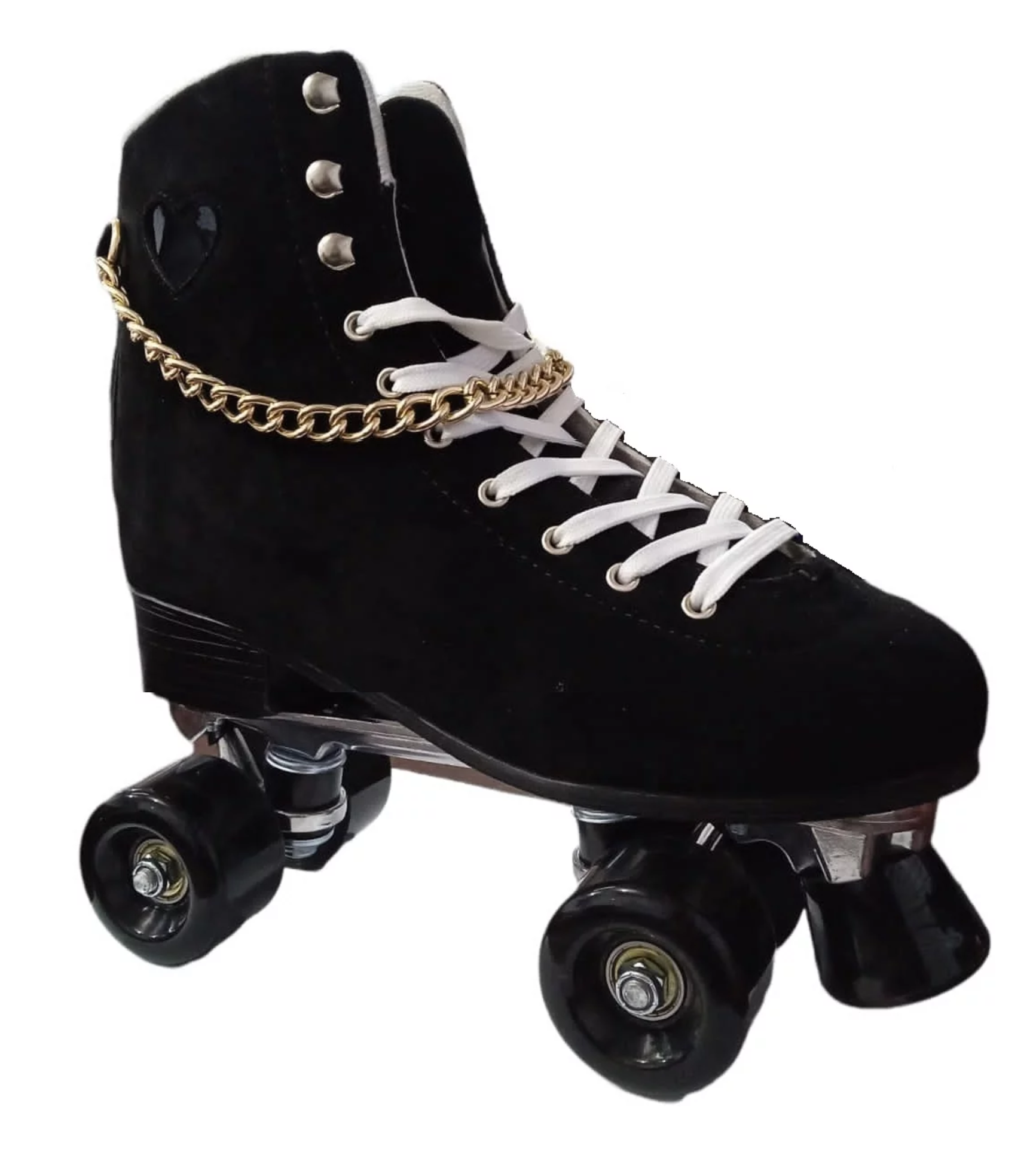 Patines Artistico Roller Quads 4 Ruedas Ergonómico color Negro