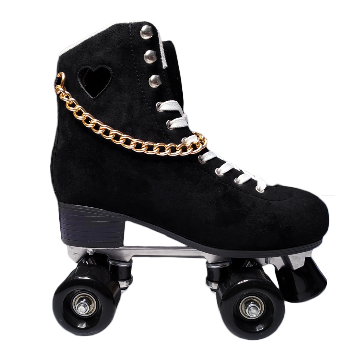 Patines Artistico Roller Quads 4 Ruedas Ergonómico color Negro
