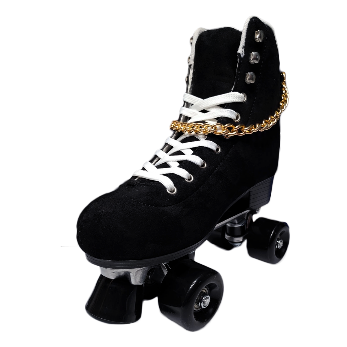 Patines Artistico Roller Quads 4 Ruedas Ergonómico color Negro