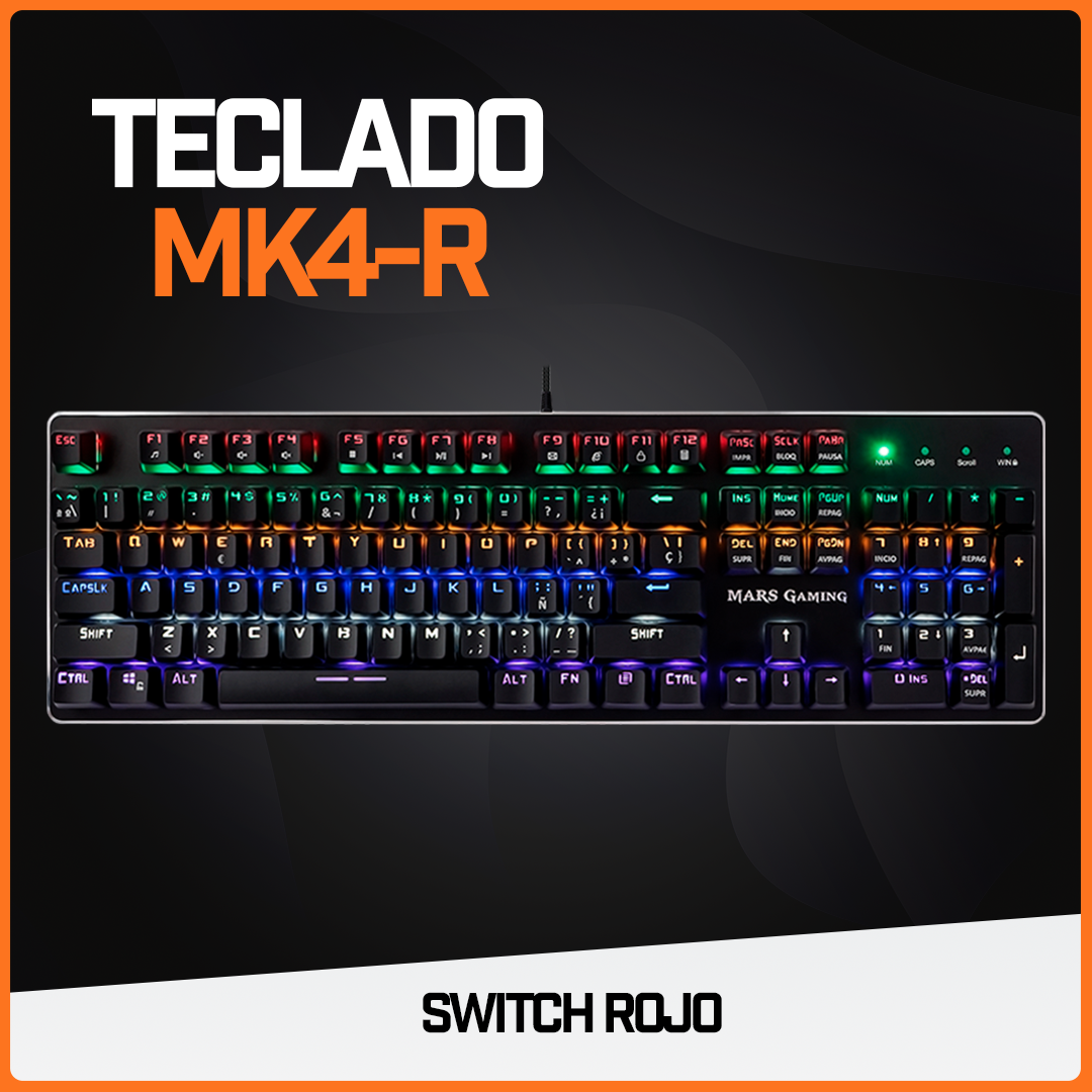 Teclado Mecánico Gamer Usb Profesional Rgb Aluminio Rojo