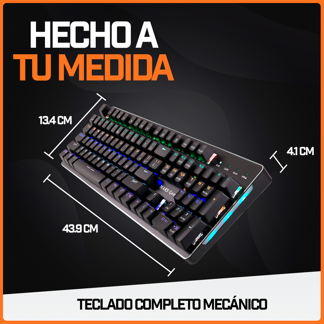 Teclado Mecánico Gamer Usb Profesional Rgb Aluminio Rojo