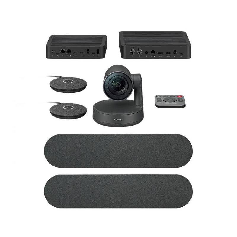 Logitech Sistema de Videoconferencia Rally Plus con Micrófono, 4k Ultra HD 960-001225