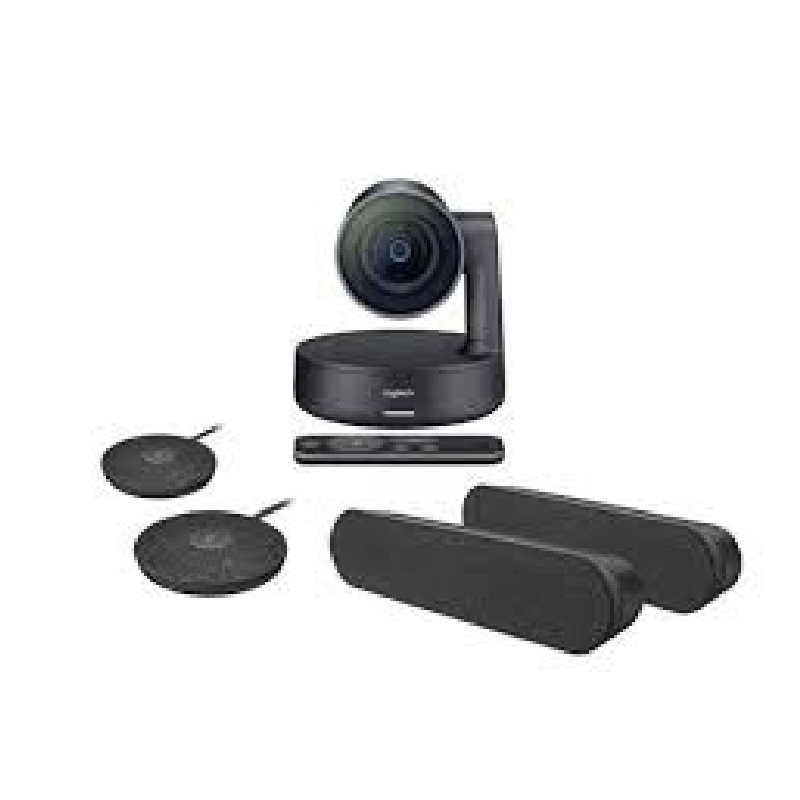 Logitech Sistema de Videoconferencia Rally Plus con Micrófono, 4k Ultra HD 960-001225