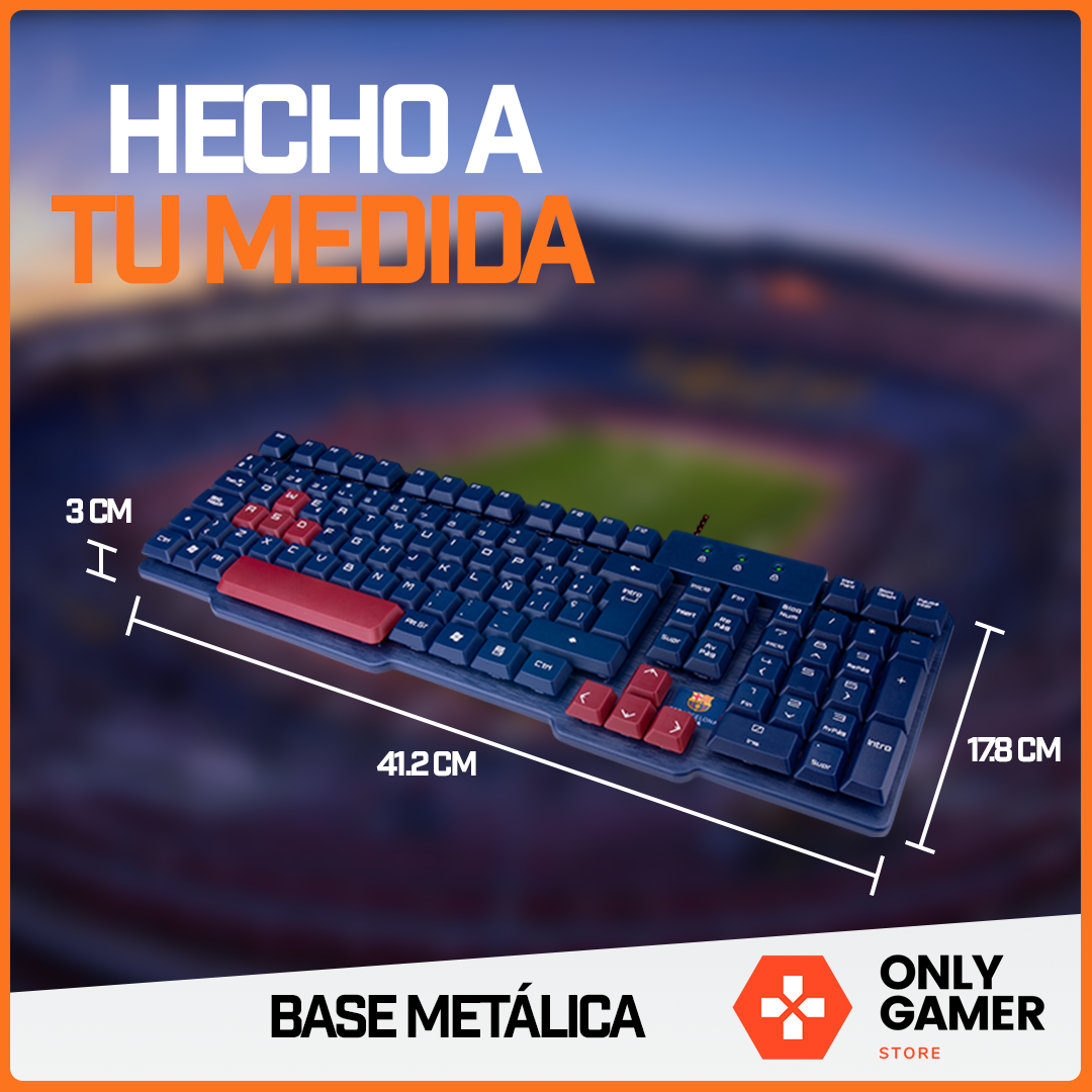 Teclado Gamer Usb Profesional Barcelona Blaugrana