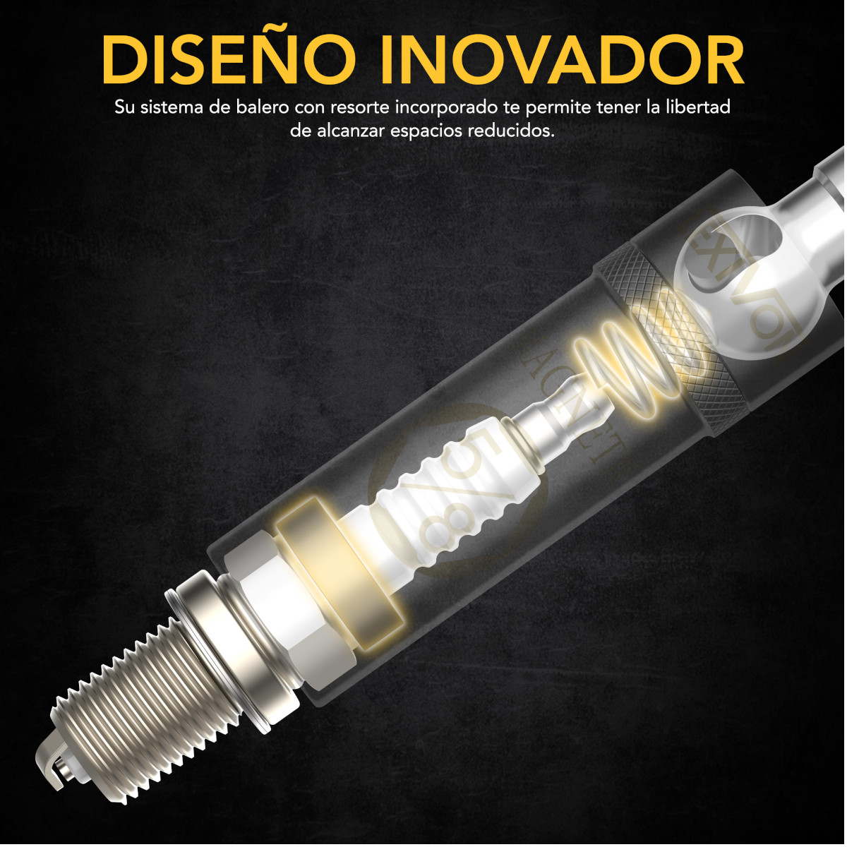 Dado para Bujía Magnético LEXIVON giratorio longitud 10" LX-122.