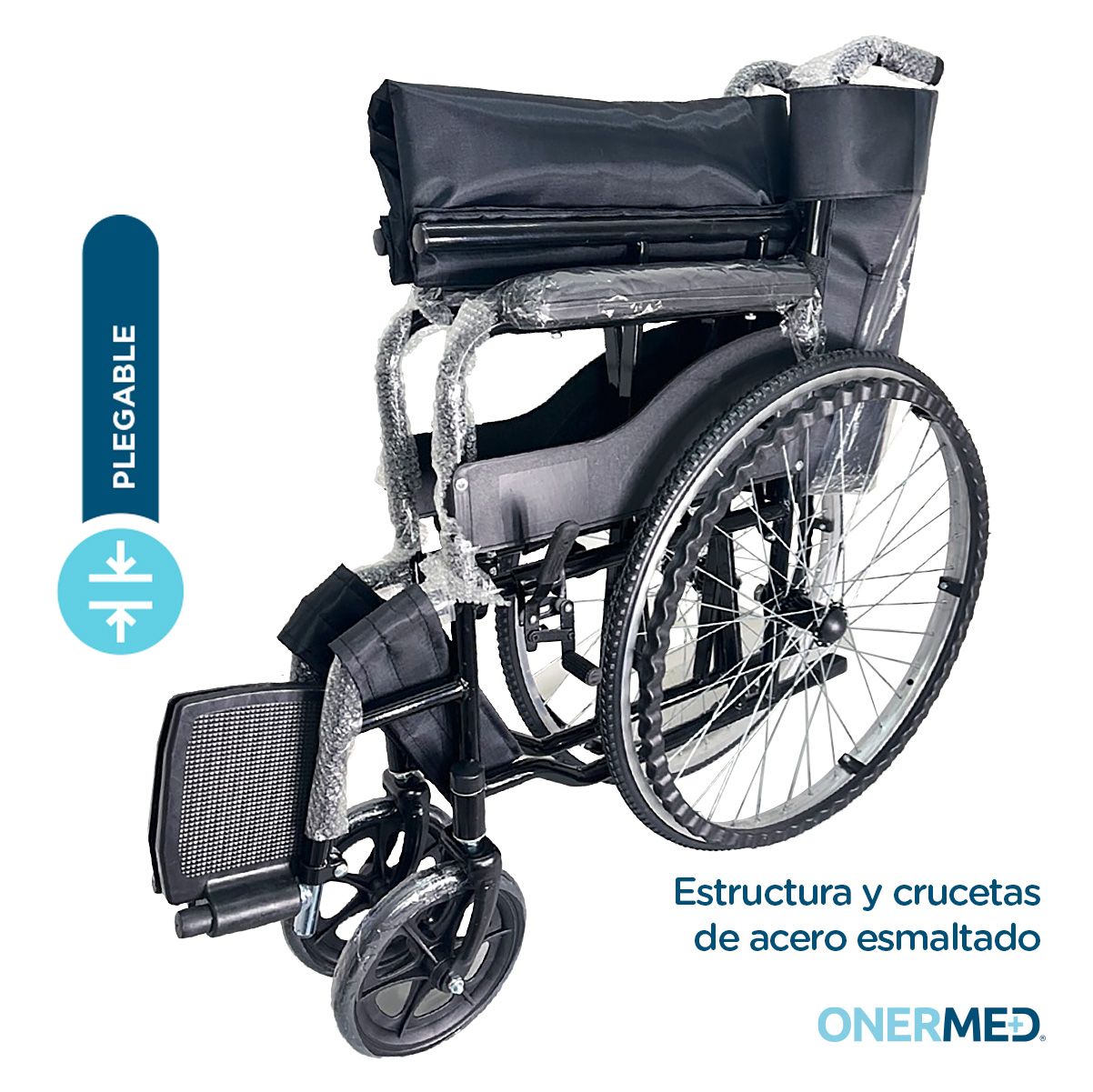 Silla De Ruedas Ligera Onermed Traslado Plegable Compacta
