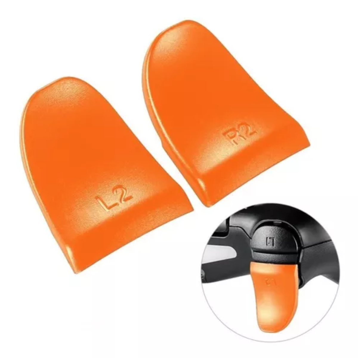 Gatillos L2 Y R2 Compatible Controles PlayStation 4 (Naranja)