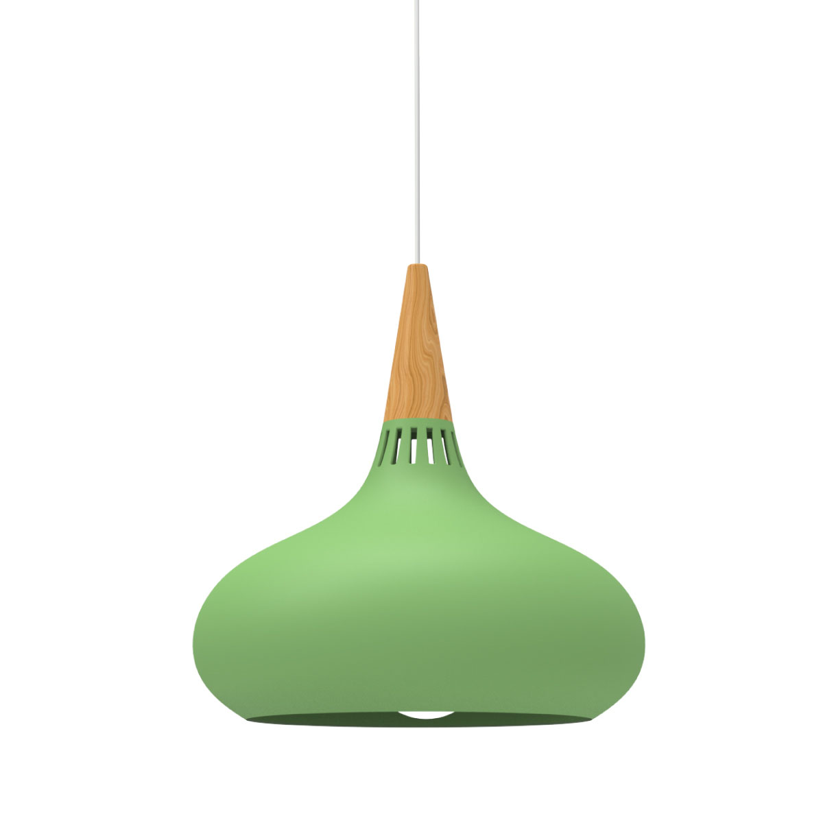 Lampara De Techo Colgante Macaron Retro Con Madera 20 Cm de Diámetro