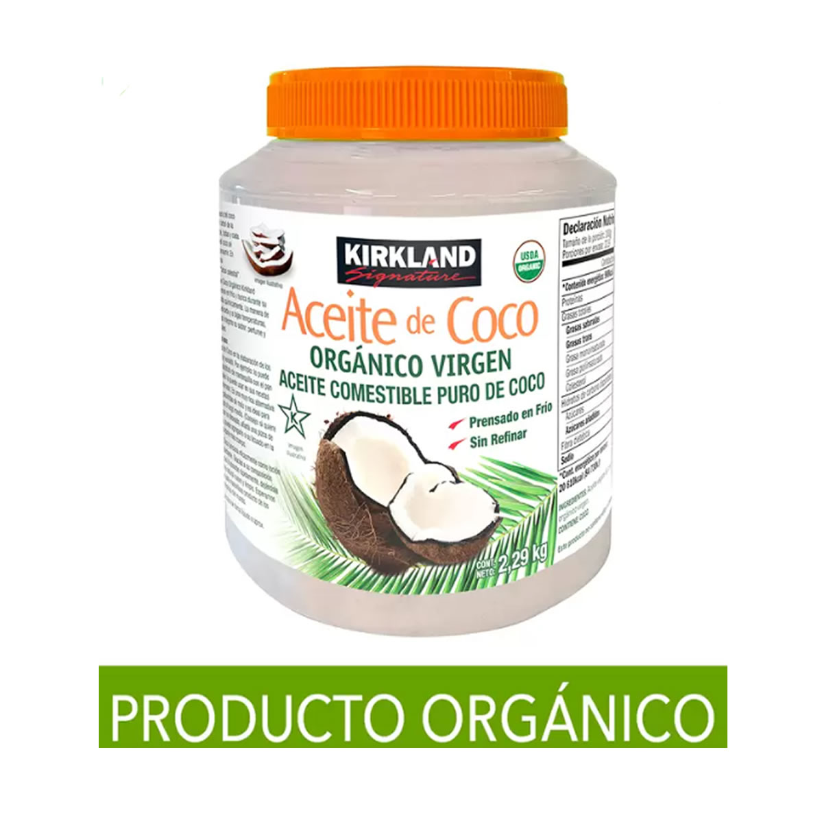 Aceite de Coco Orgánico Virgen Kirkland Signature 2.48 L