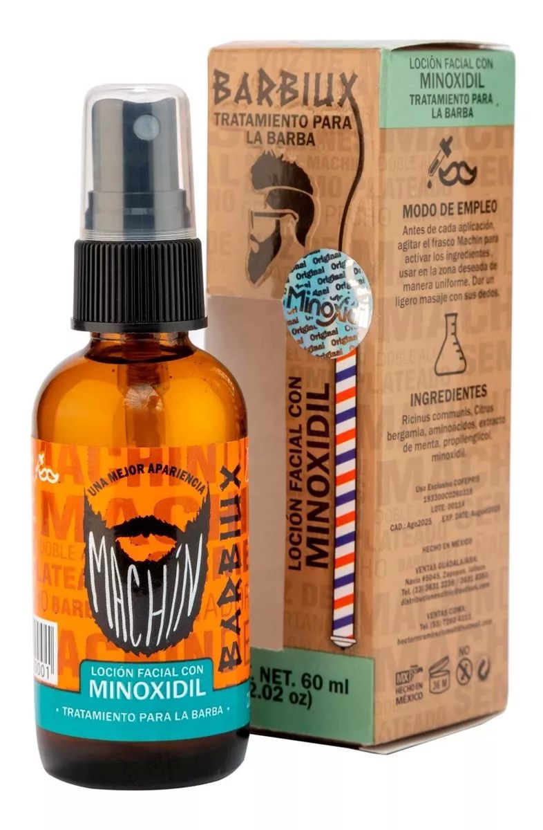 Minoxidil Con Bergamota Tratamiento Crecimiento Barba 60ml