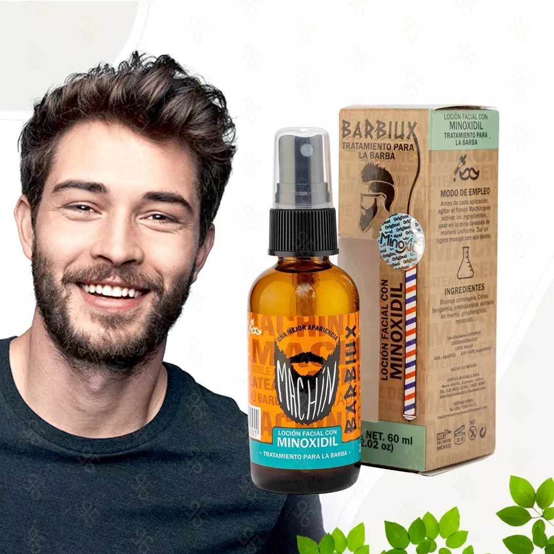 Minoxidil Con Bergamota Tratamiento Crecimiento Barba 60ml