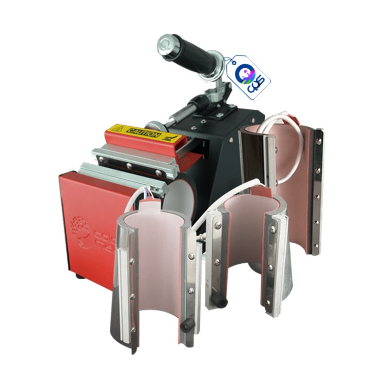 Plancha para sublimar tazas semiautomática Ferrari 4 en 1, Color Make.