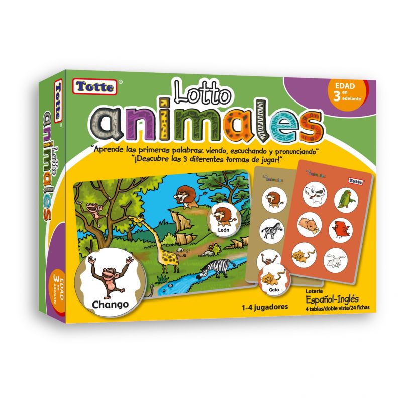 Lotto Animales Lotería Español-Inglés