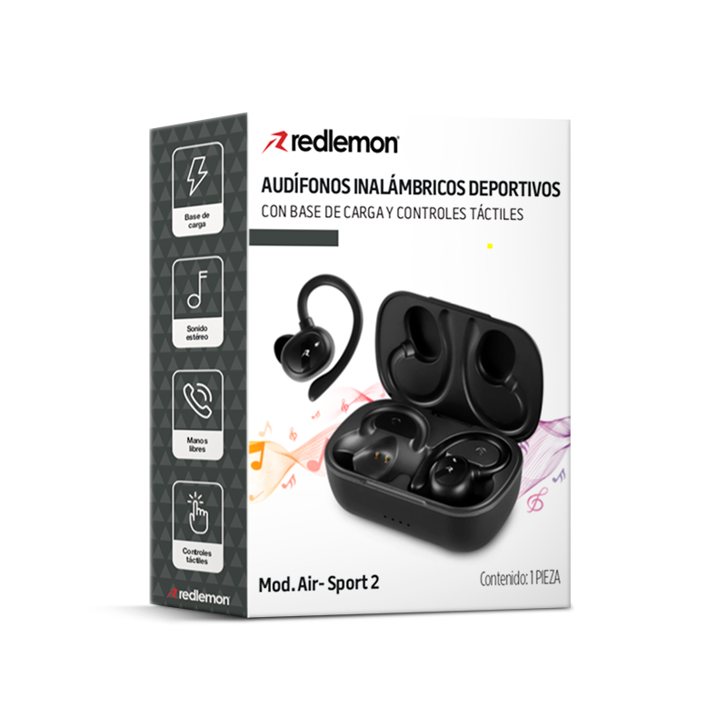 Audífonos Inalámbricos Air-Sport 2 Bluetooth 5.1 Contra Agua IPX4