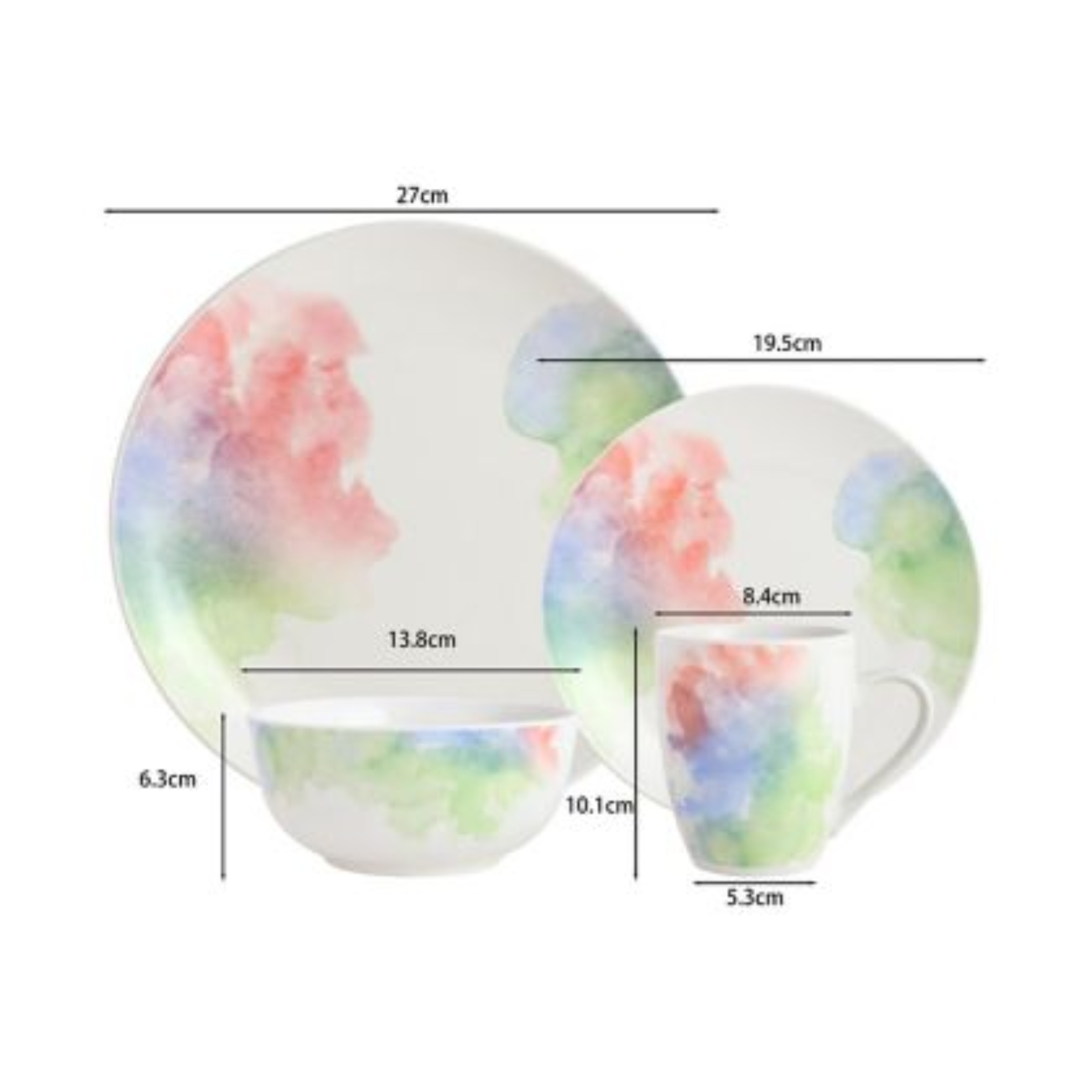 Juego de vajilla nube 16 piezas JUST HOME COLLECTION