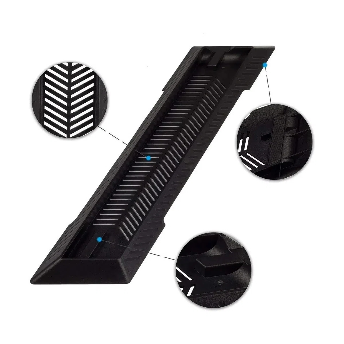 Base Vertical Sencilla Compatible PlayStation 4 Slim (Sencilla Negra)