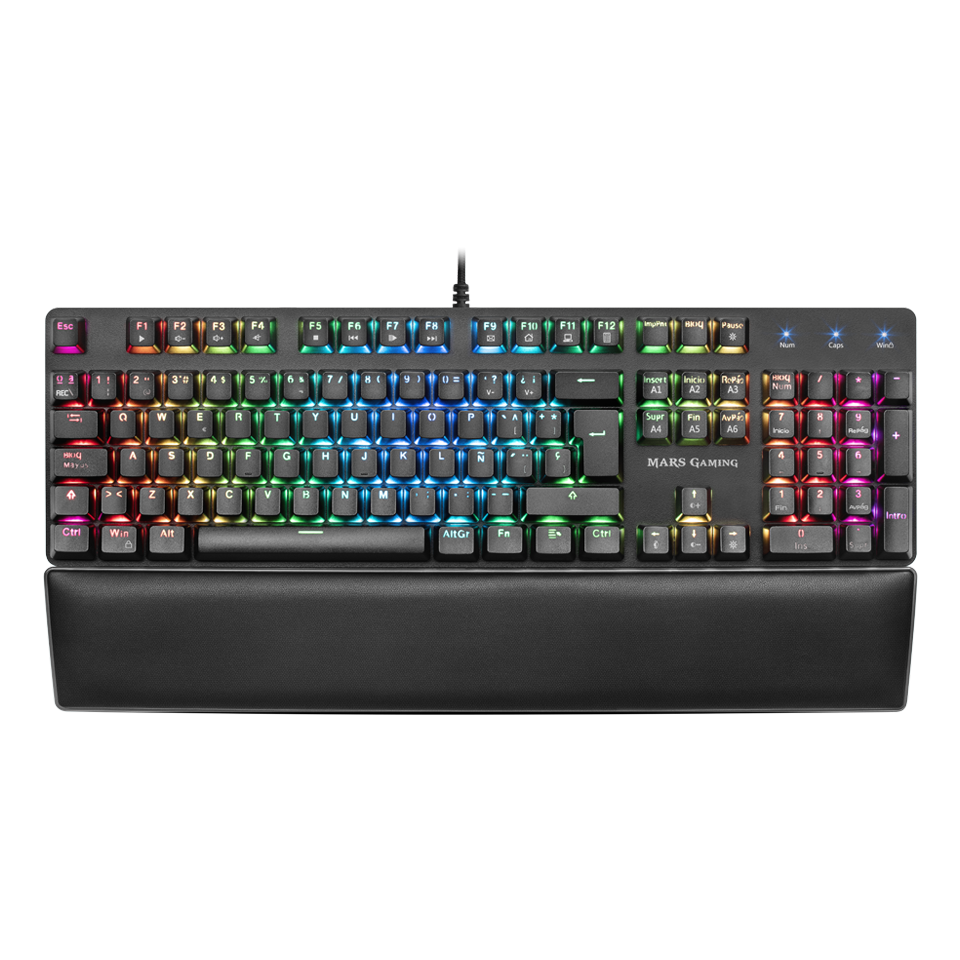 Teclado Gamer Rgb Mecánico Profesional Usb Reposamuñecas 