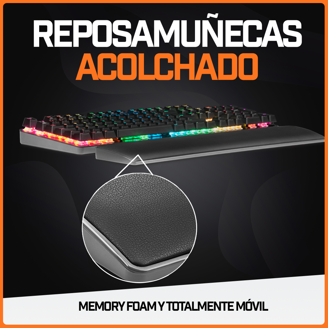 Teclado Gamer Rgb Mecánico Profesional Usb Reposamuñecas 
