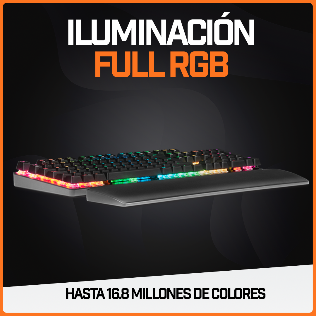 Teclado Gamer Rgb Mecánico Profesional Usb Reposamuñecas 