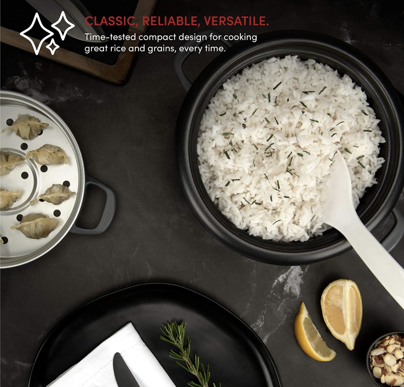 Arrocera Y Vaporera Para Alimentos 2 En 1 Automática