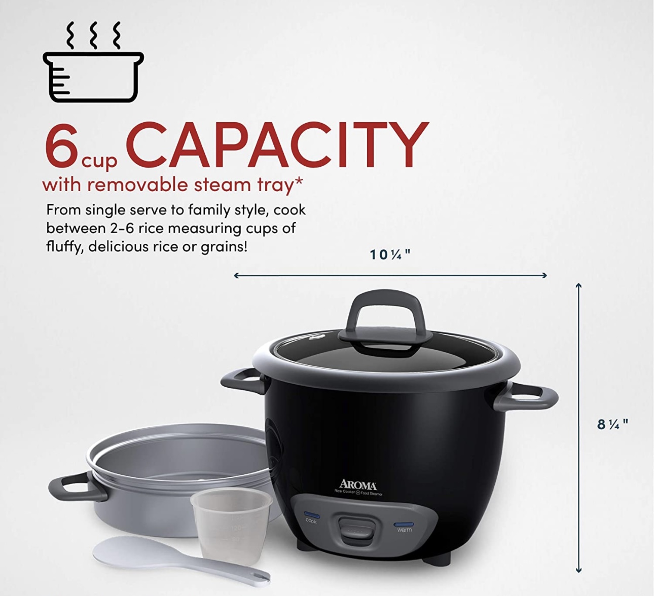 Arrocera Y Vaporera Para Alimentos 2 En 1 Automática