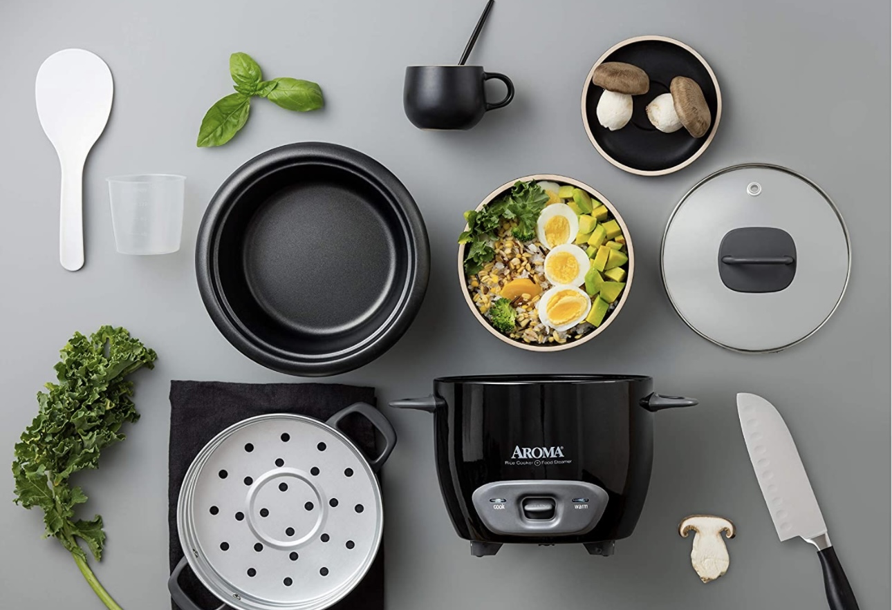 Arrocera Y Vaporera Para Alimentos 2 En 1 Automática