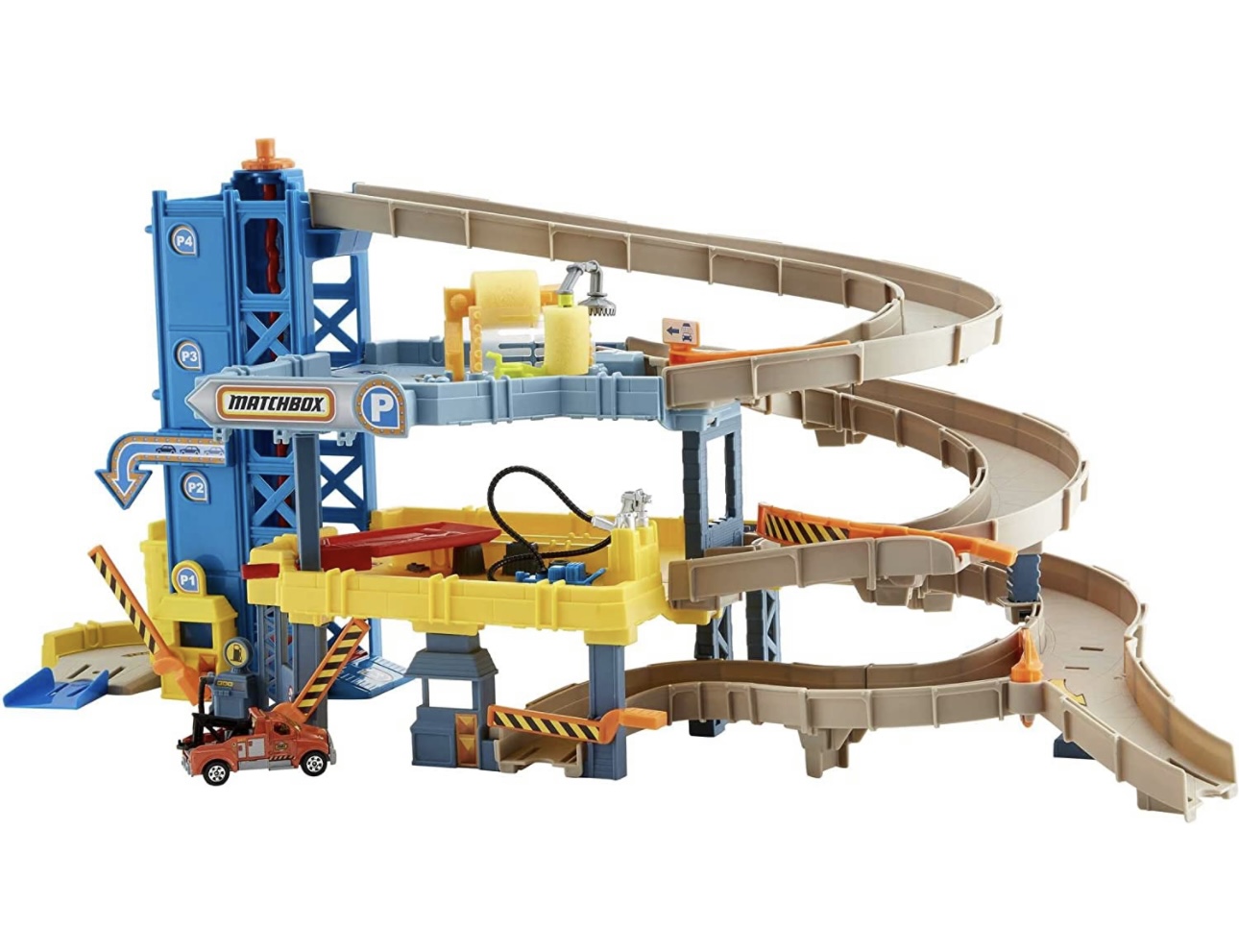 Pista De Carros Matchbox 4 Niveles Garage Lavado