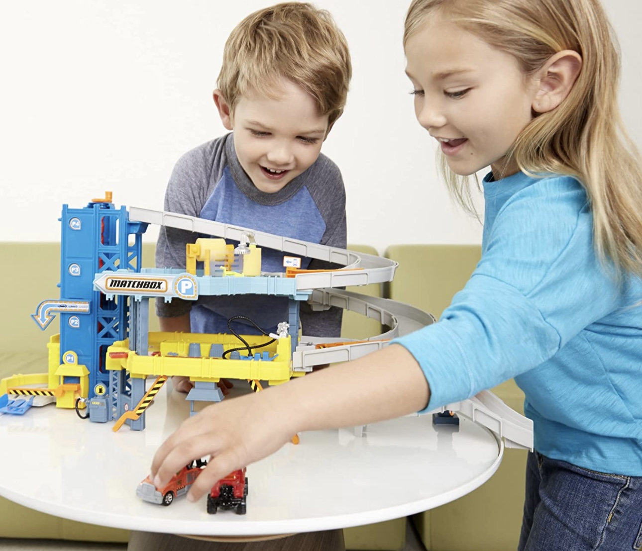 Pista De Carros Matchbox 4 Niveles Garage Lavado