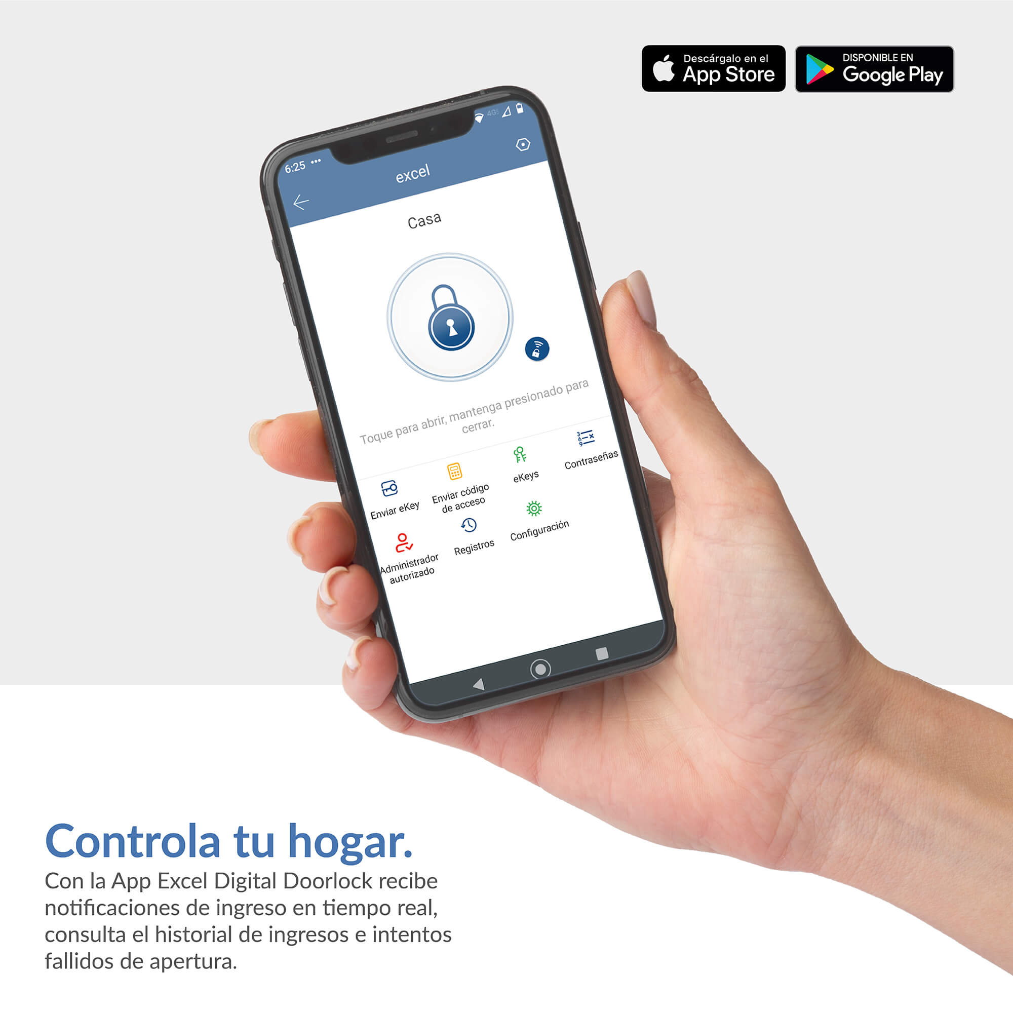 Cerradura Electrónica con Contraseña y WiFi Excel para Airbnb EXC-324
