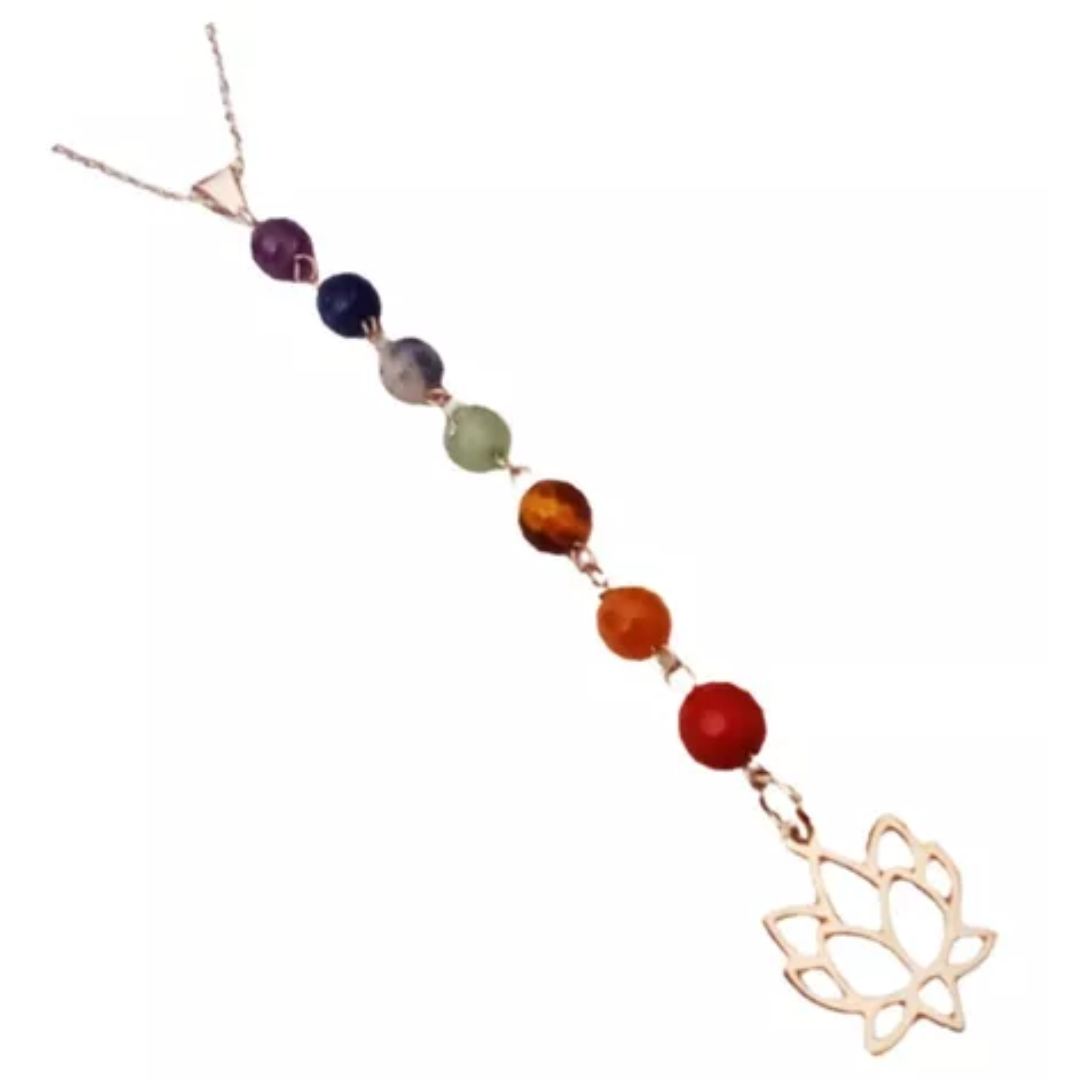 Joyería Plata Collar Chakras Piedras Naturales EZOR