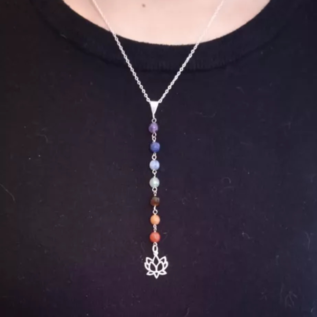 Joyería Plata Collar Chakras Piedras Naturales EZOR